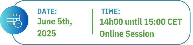 Banner showing date and time of the RFNBO Precertification Webinar: 05 June 2025, 14:00–15:00 CET